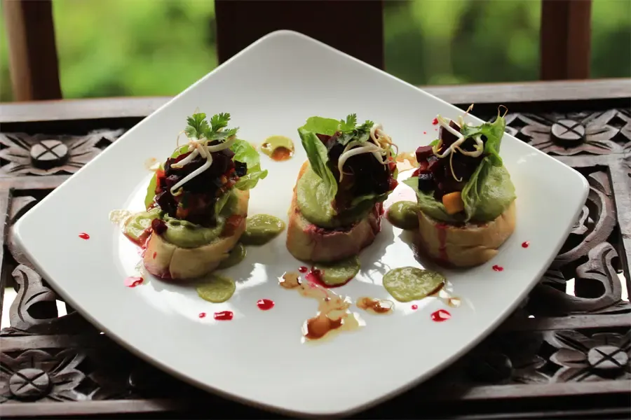 Sattvaa Bruschetta at Annam, BeingSattvaa